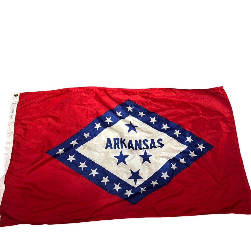 Indoor Outdoor State of Arkansas Flag Banner Nylon 3X5 Grommets
